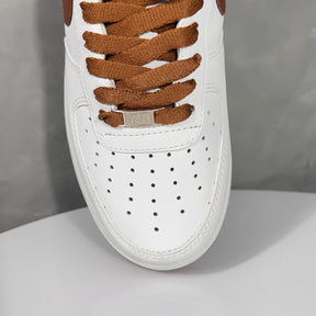 Tênis Unissex AF1 Branco/Caramelo Premium