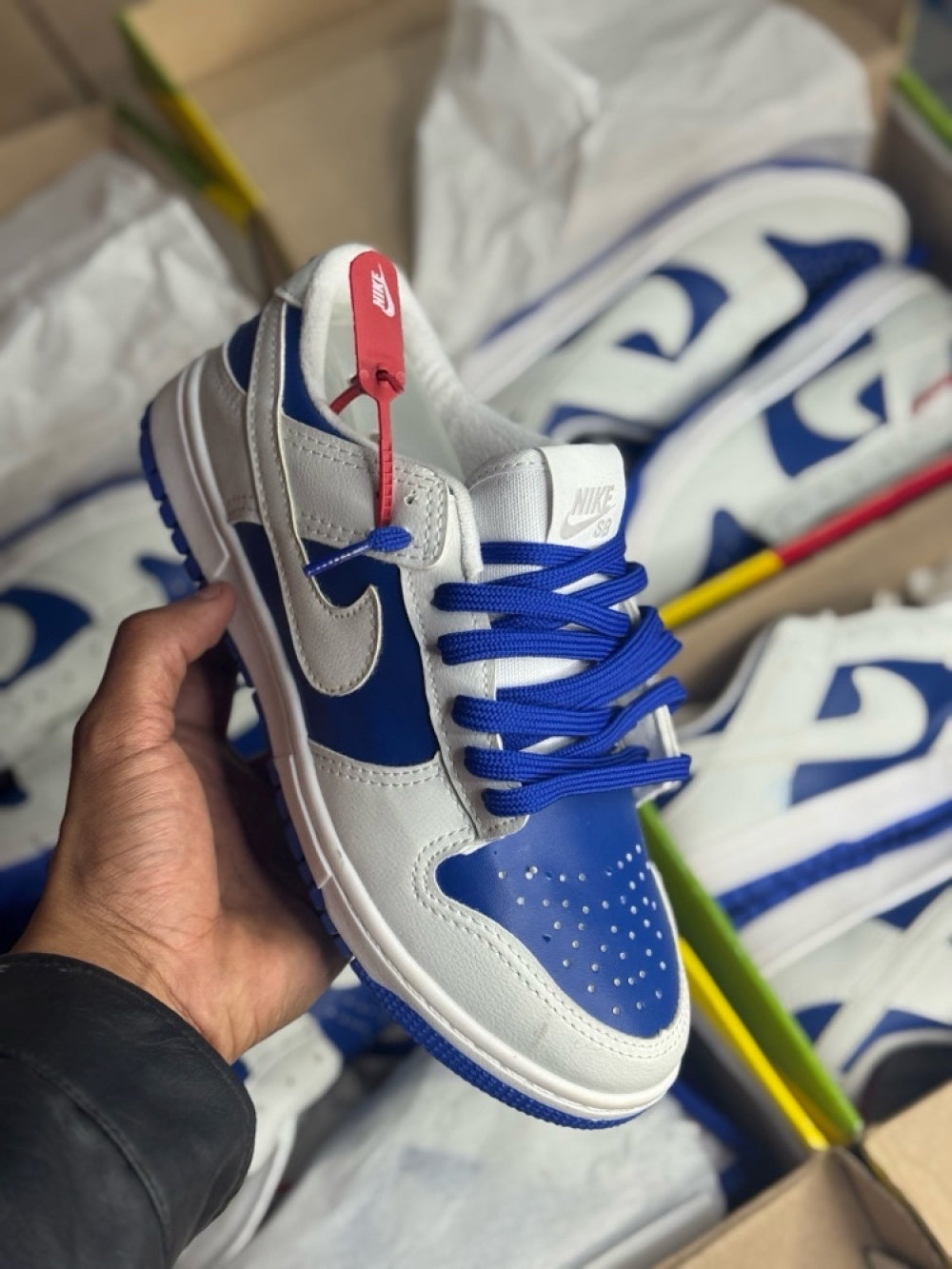 Tênis Dunk SB Branco/Azul